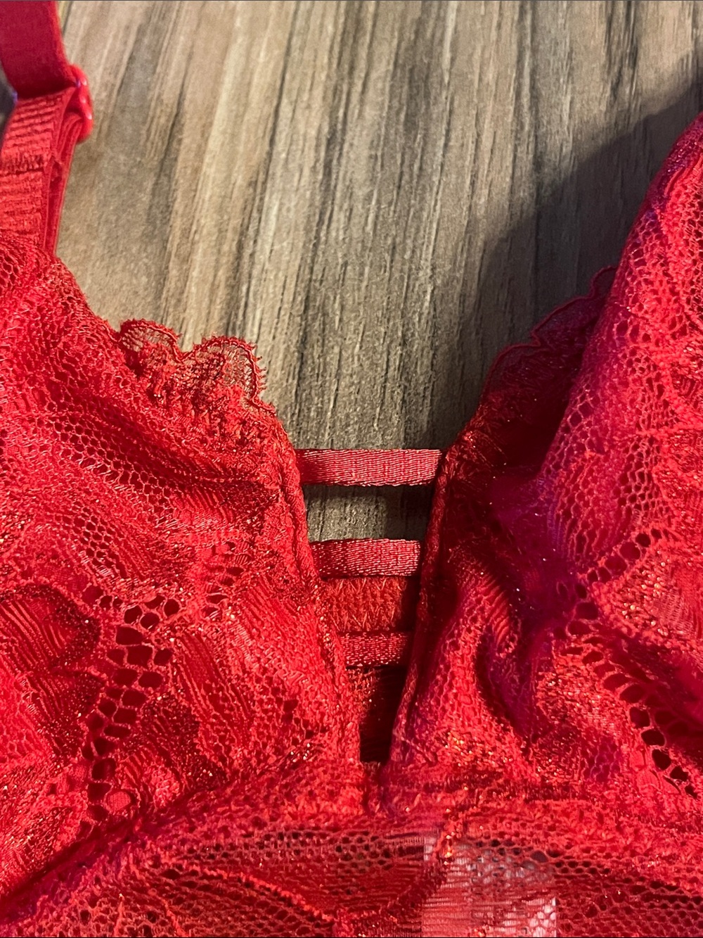 Auden Red Lace Longline Bralette - Picture 2 of 9